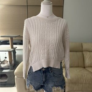 White House Black Market Cream Sweater